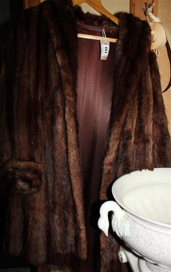 Musquash fur coat